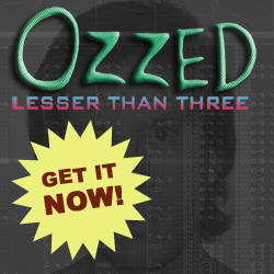 Cover image for the chiptune  and electro album Lesser Than Three by the chiptune artist Ozzed